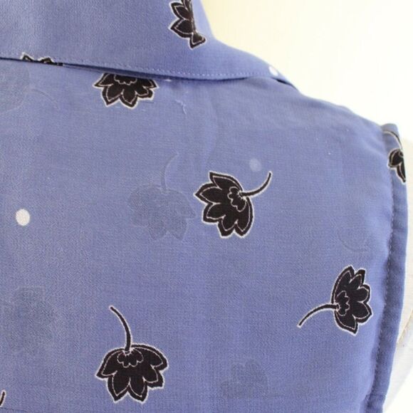 CAbi Crossover Blouse Vivid Violet Floral Print Draped Front Sheer Top Size S - Picture 8 of 9